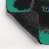 Muismat voor zwarte kat - Aangepaste kleuren (Hoek)