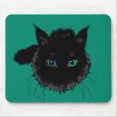 Muismat voor zwarte kat - Aangepaste kleuren (Voorkant)