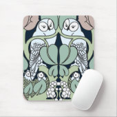 Muismat Voysey Art Nouveau Owl Nest Pattern (Met muis)