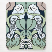 Muismat Voysey Art Nouveau Owl Nest Pattern (Voorkant)