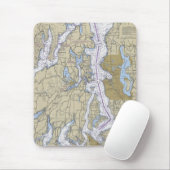 Muismat Washington Puget Sound Seattle Chart (Met muis)