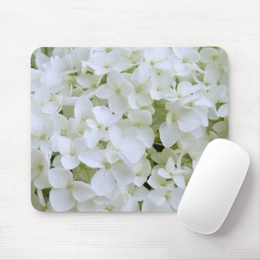 Muismat - White Hydrangeas (Met muis)