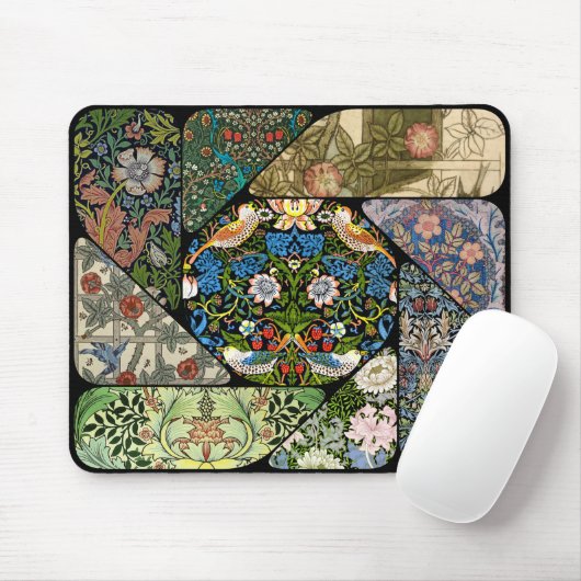 MUISMAT - William Morris Afbeelding Collage - Afge (Met muis)