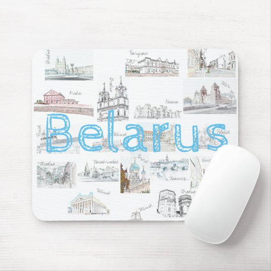 Muismat Wit-Russische architectuur van de bergen (Met muis)