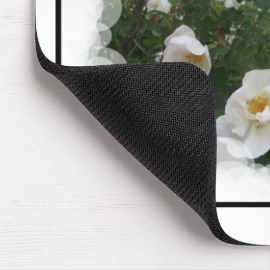 Muismat Witte bloemen (Hoek)