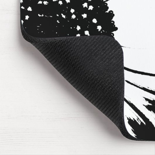 Muismat zonnebloem B&W (Hoek)