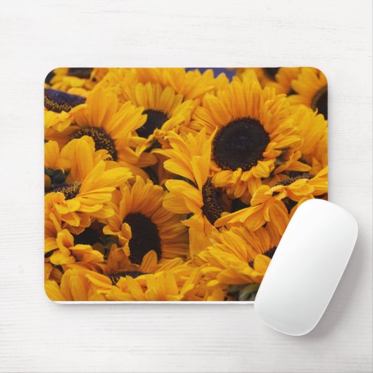 Muismat zonnebloemen (Met muis)
