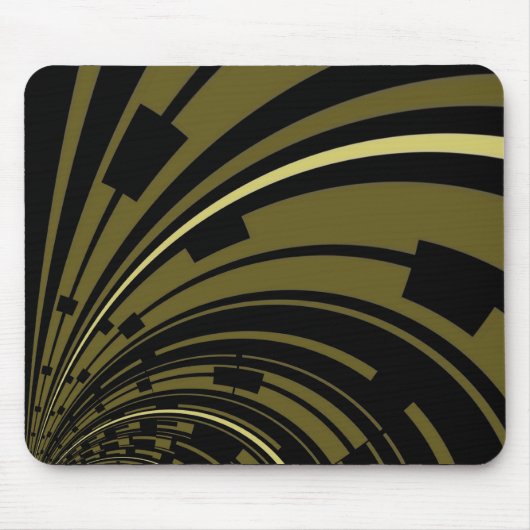 Muismat Zwart Groen Goud Deco (Voorkant)