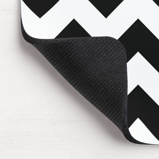 Muismat zwarte en witte Chevron (Hoek)