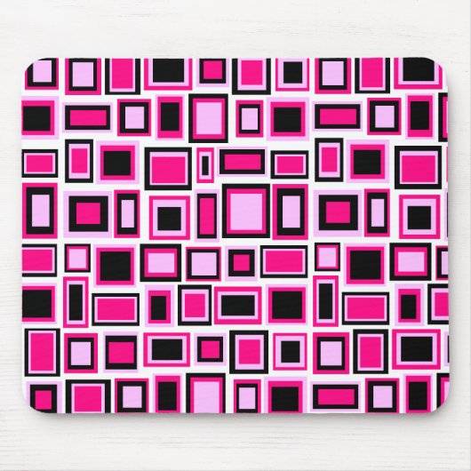 Muismatje abstract vierkant patroon muismat (Voorkant)