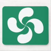Muismatten Croix Basque fond Groen "Lauburu" (Voorkant)
