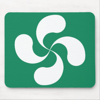 Muismatten Croix Basque fond Groen "Lauburu"
