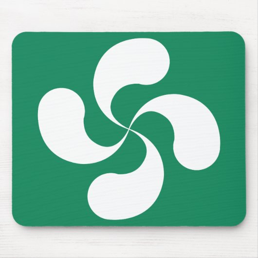 Muismatten Croix Basque fond Groen "Lauburu" (Voorkant)