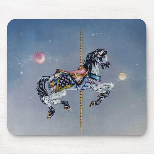 Muismatten - Grijze Mare Carousel Horse (Voorkant)
