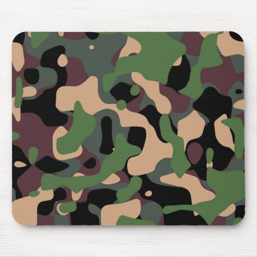 Muismatten met een militair camouflage-ontwerp (Voorkant)