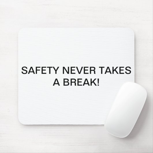 Muismatten MET GEBREKTE VEILIGHEID-SLOGAN. (Met muis)