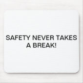 Muismatten MET GEBREKTE VEILIGHEID-SLOGAN. (Voorkant)