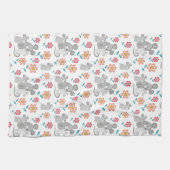 Muismoeder, baby's, bloesems Moederdag Theedoek (Horizontaal)