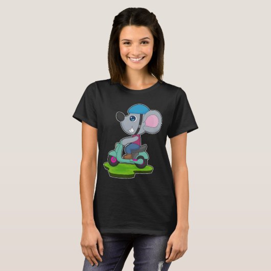 Muismotorfiets T-shirt (Voorkant volledig)