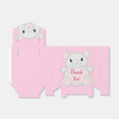 Muismuis Baby shower Roze Bedankdoosjes (Uitgevouwen)