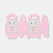 Muismuis Baby shower Roze Bedankdoosjes (Uitgevouwen)