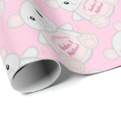 Muismuis Baby shower Roze Cadeaupapier (Rol Hoek)