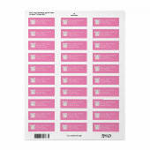 Muismuis Baby shower Roze Etiket (Full Sheet)