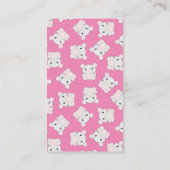 Muismuis Baby shower Roze Informatiekaartje (Achterkant)