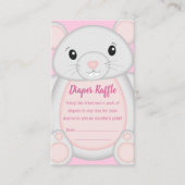 Muismuis Baby shower Roze Informatiekaartje (Voorkant)