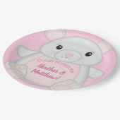 Muismuis Baby shower Roze Papieren Bordje (Gekanteld)