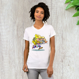 Muismuis met kaas dragende dames T-shirt