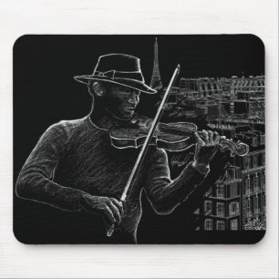 Muismuis met zeer coole muziekstijl muismat