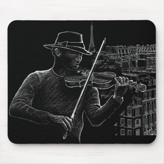 Muismuis met zeer coole muziekstijl muismat (Voorkant)