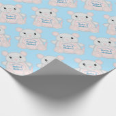 Muismuizen Baby shower blauw Cadeaupapier (Hoek)