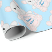 Muismuizen Baby shower blauw Cadeaupapier (Rol Hoek)