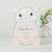 Muismuizen Baby shower Groen Kaart (Staand voorkant)