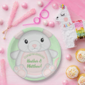 Muismuizen Baby shower Groen Papieren Bordje (Feest)