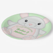 Muismuizen Baby shower Groen Papieren Bordje (Gekanteld)
