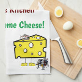 Muismuizen Snijden de kaasmuziek keukenhanddoeken (Quarter Fold)