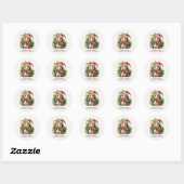 Muismuts Kerstmis Vrolijk Kerstmis Naam Ronde Sticker (Vel)