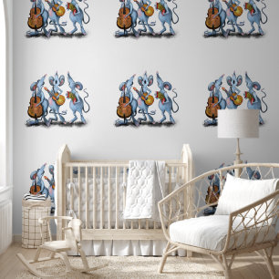 Muismuziek Band Grappig Behang