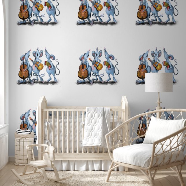 Muismuziek Band Grappig Behang (Kinderen)