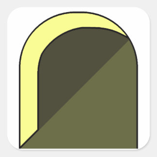 Muisopeningen in cartoon-stijl vierkante sticker