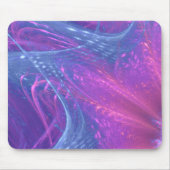 Muispad blauw magenta asymmetrisch fractaal muismat (Voorkant)