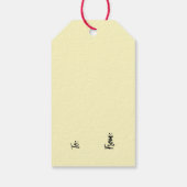 Muisparade met verjaardagstaart cadeaulabel (Achterkant)