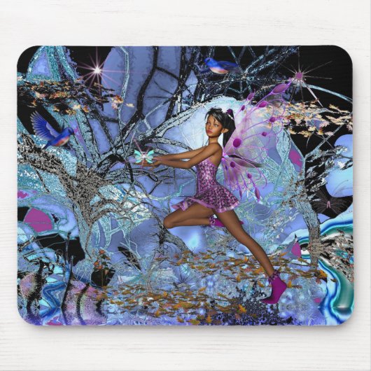 Muisplaatje Fantasy Art Paarse Fee Muismat (Voorkant)