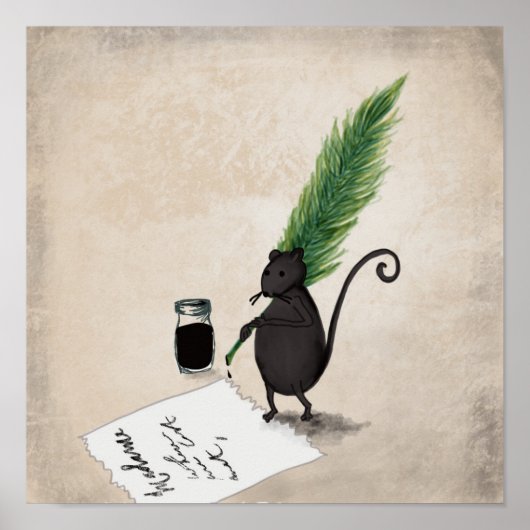 Muisschrijver Poster (Voorkant)