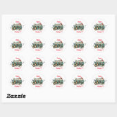 Muissticker met Kerst Rond Ronde Sticker (Vel)