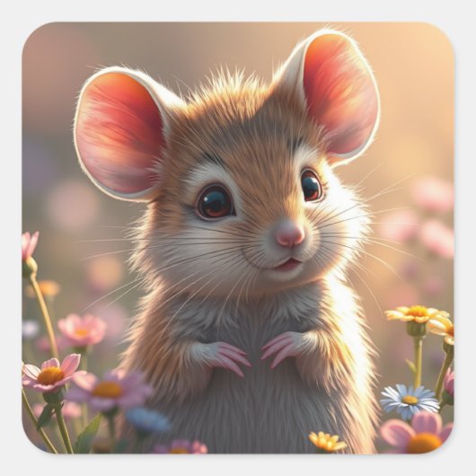 MuisStickers Vierkante Sticker (Voorkant)