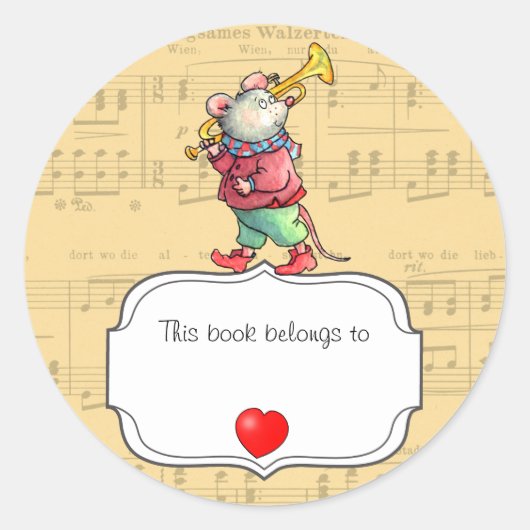 Muistrompet Dit boek behoort tot de naam Sticker (Voorkant)